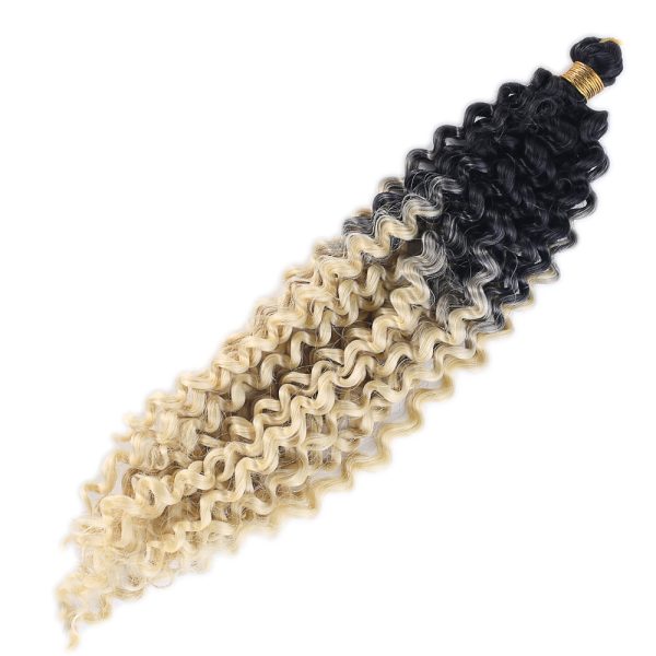 Afro Dalgası Saç - Siyah Platin Ombreli
