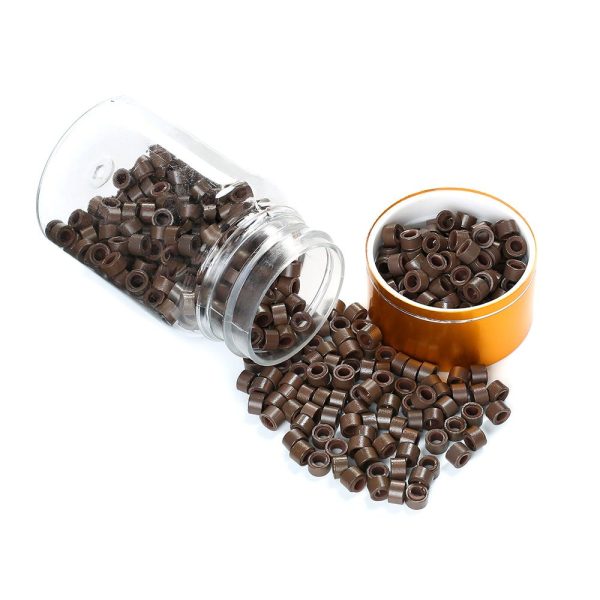 Silikonlu Saç Kaynak Boncuğu - Açık Kahve